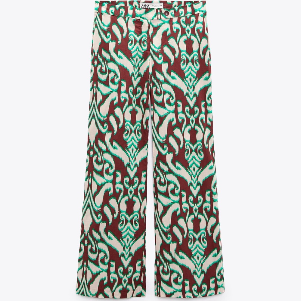 Zara printed linen pants